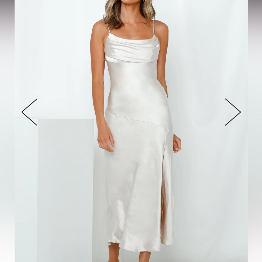 Hello molly Wanted on dance floor midi dress champagne